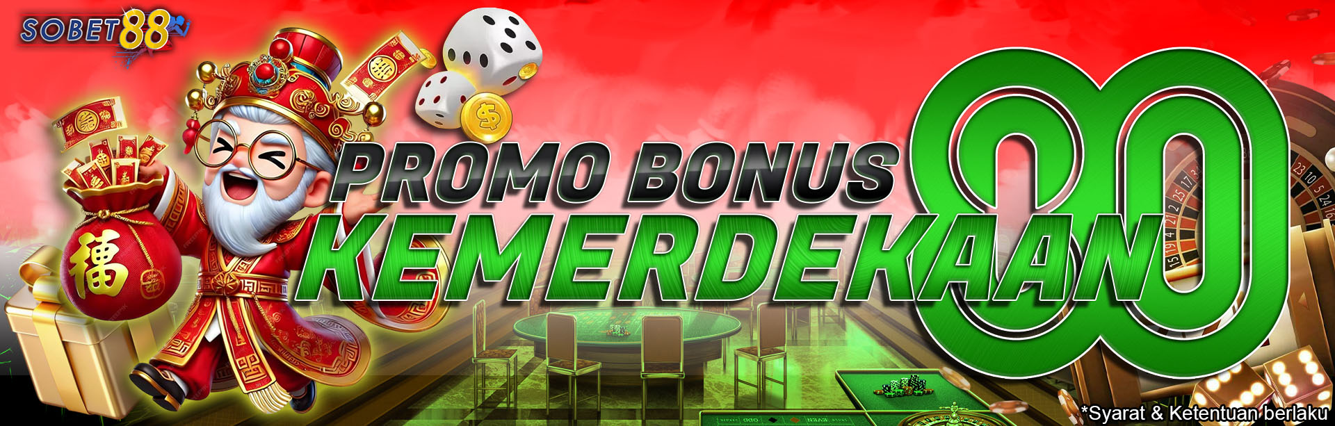 🤩🤩Bonus Hari Kemerdekaan SOBET88🤩🤩