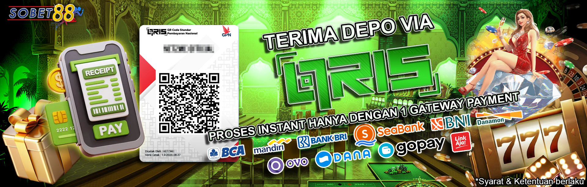 Banner QRIS Sobet88