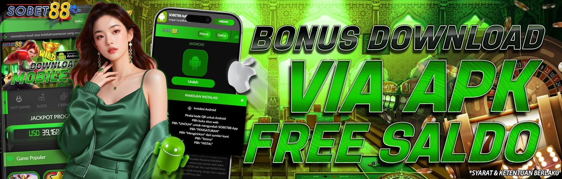 BONUS DOWNLOAD VIA APK FREE SALDO Sobet88